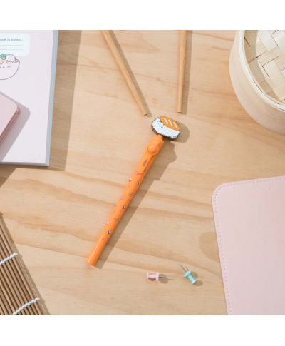 Pusheen Sushi Roll Orange - długopis z topperem