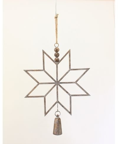 SANTA LILA Zawieszka metalowa gwiazda 46,5x6,5x62cm