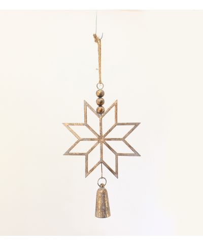 SANTA LILA Zawieszka metalowa gwiazda 33x6,5x55cm