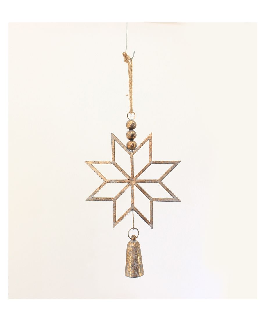 SANTA LILA Zawieszka metalowa gwiazda 33x6,5x55cm