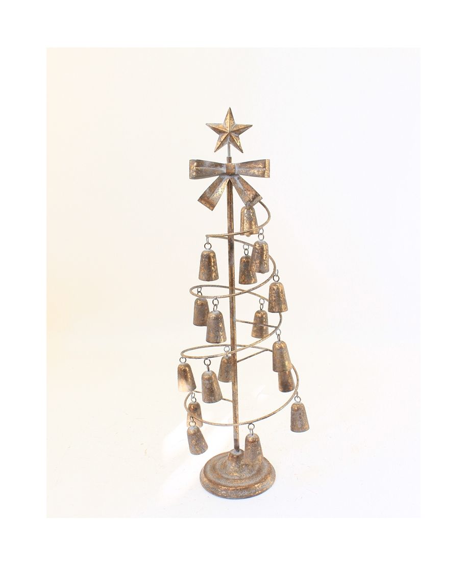 SANTA LILA Choinka metalowa z dzwonków 2,5x24,5x81cm
