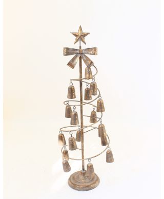 SANTA LILA Choinka metalowa z dzwonków 2,5x24,5x81cm