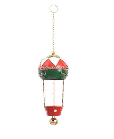 SANTA LILA Zawieszka balon dzwonek 16x38/68cm x łańcuszkiem