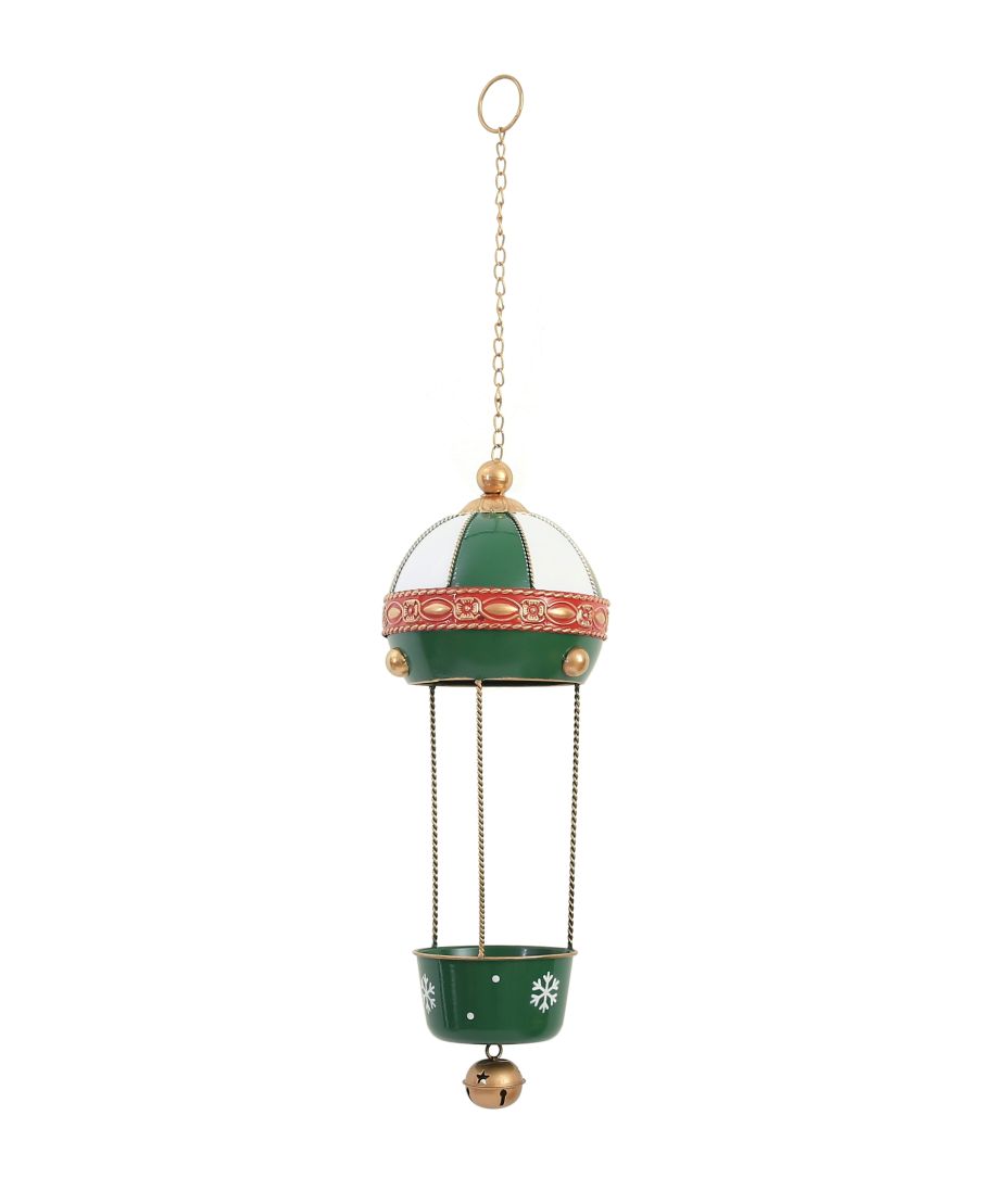 SANTA LILA Zawieszka balon dzwonek 16x38/68cm z łańcuszkiem