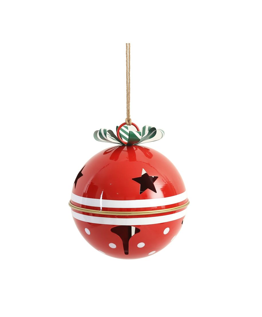 SANTA LILA Bombka metalowa 30x30x37,5cm