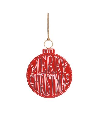 SANTA LILA Bombka płaska 30x2x37cm