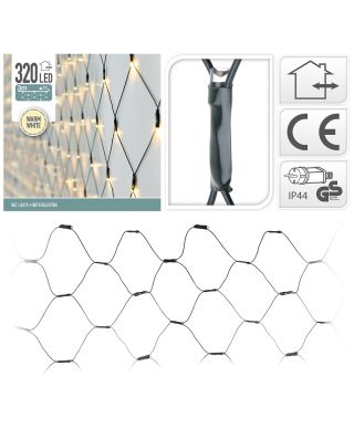 Łańcuch świetlny 320LED h1,5x3m siatkaciepły