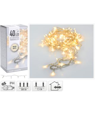 ŁAŃCUCH LED 40L ZEWNĘTRZNE 3M