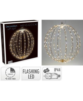 BOMBKA 40 CM 240 LED MIGAJĄCA TAUPE