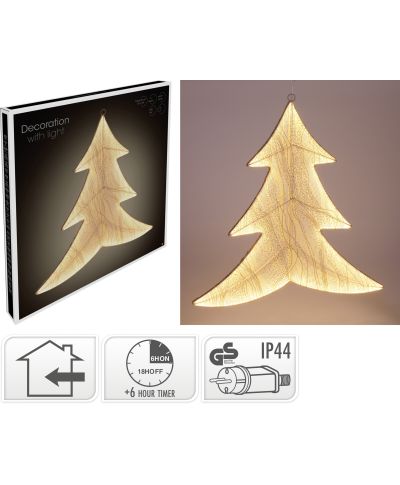 CHOINKA 53X56 CM 260 LED ZŁOTA