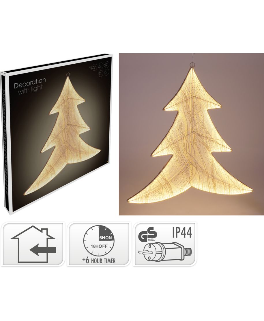 CHOINKA 53X56 CM 260 LED ZŁOTA