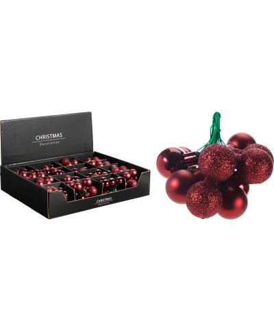 BOMBKI NA DRUCIKU 2,5 CM BORDOWE