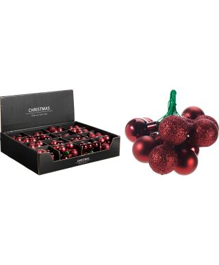 BOMBKI NA DRUCIKU 2,5 CM BORDOWE