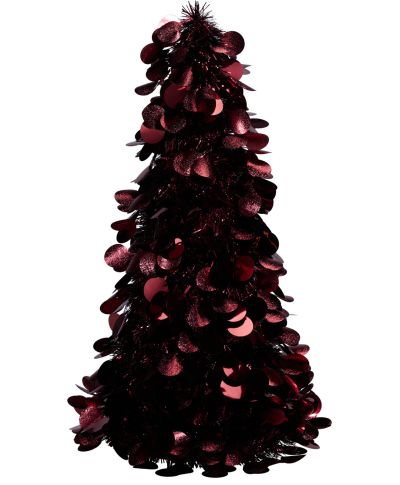 CHOINKA Z ŁAŃCUCHA 46 CM CIEMNOCZERWONA