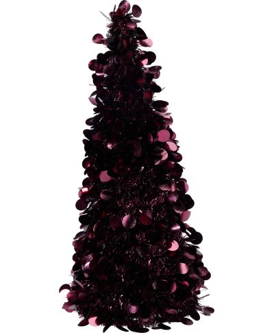 CHOINKA Z ŁAŃCUCHA 60 CM BORDOWA