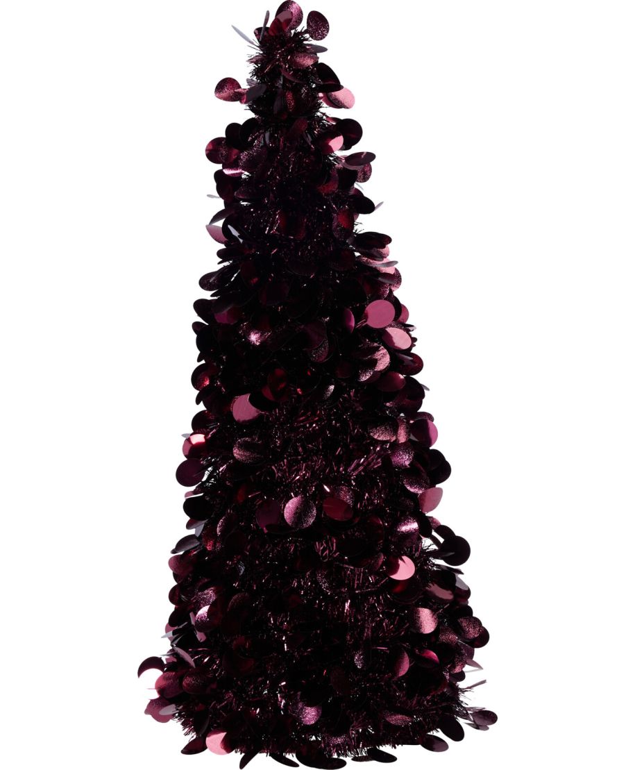 CHOINKA Z ŁAŃCUCHA 60 CM BORDOWA
