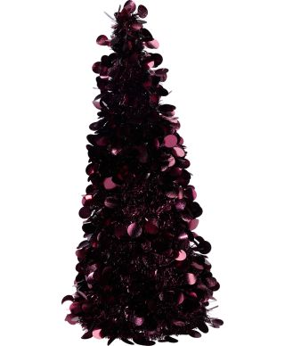 CHOINKA Z ŁAŃCUCHA 60 CM BORDOWA