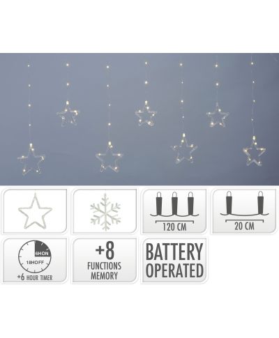 KURTYNA LED 120X60 CM CIEPŁA BIAŁA