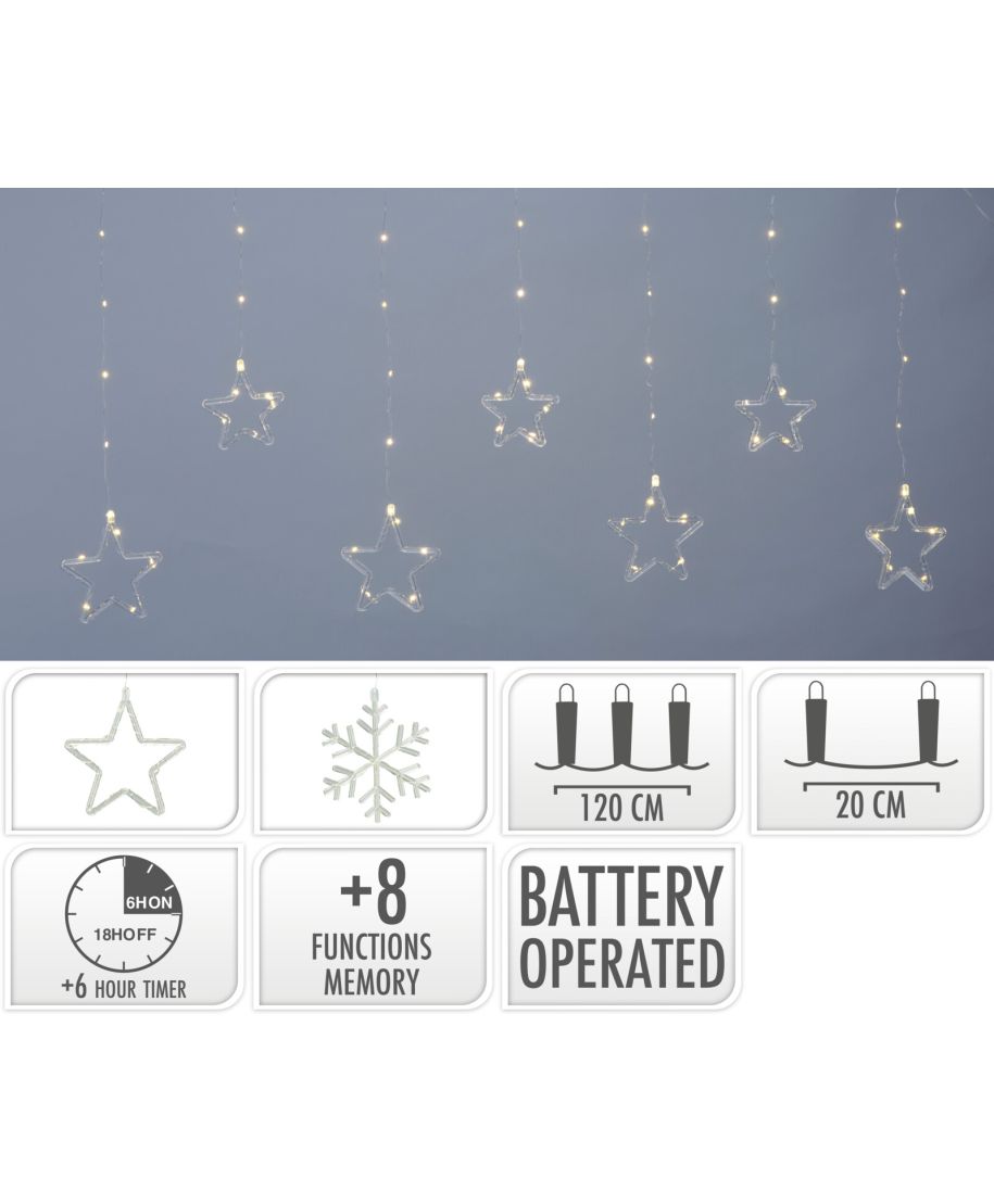 KURTYNA LED 120X60 CM CIEPŁA BIAŁA