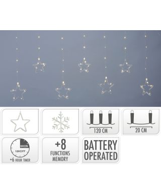 KURTYNA LED 120X60 CM CIEPŁA BIAŁA