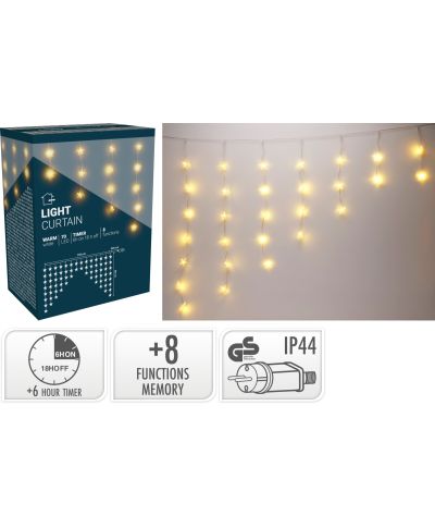 KURTYNA LED 70 LED GWIAZDY