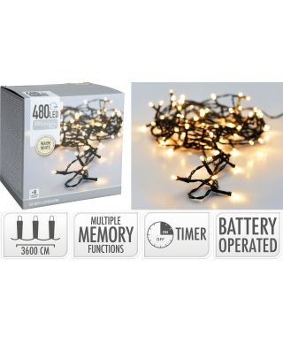 LAMPKI LED 480 LED CIEPŁA BIAŁA