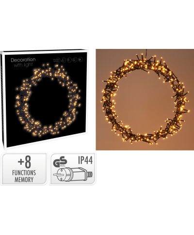 OKRĄG 38 CM 300 LED EKSTRA CIEPŁA BIAŁA