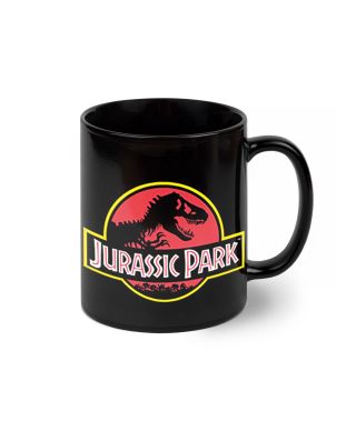 Jurassic Park Logo - czarny kubek