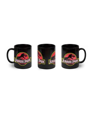 Jurassic Park Logo - czarny kubek