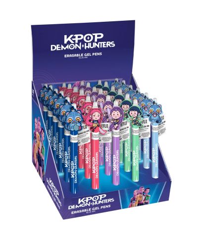 K-Pop Demon Hunters Chibi - zestaw 20 długopisów z topperami