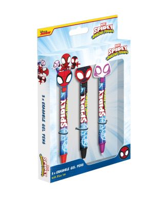 Spidey and His Amazing Friends Glow - 3 długopisy zmazywalne