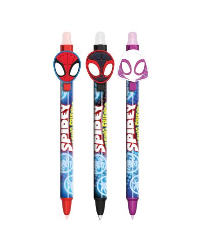 Spidey and His Amazing Friends Glow - 3 długopisy zmazywalne