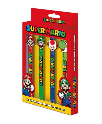 Super Mario Characters - 4 długopisy zmazywalne