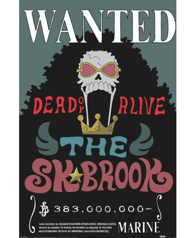 One Piece Wanted Brook - plakat