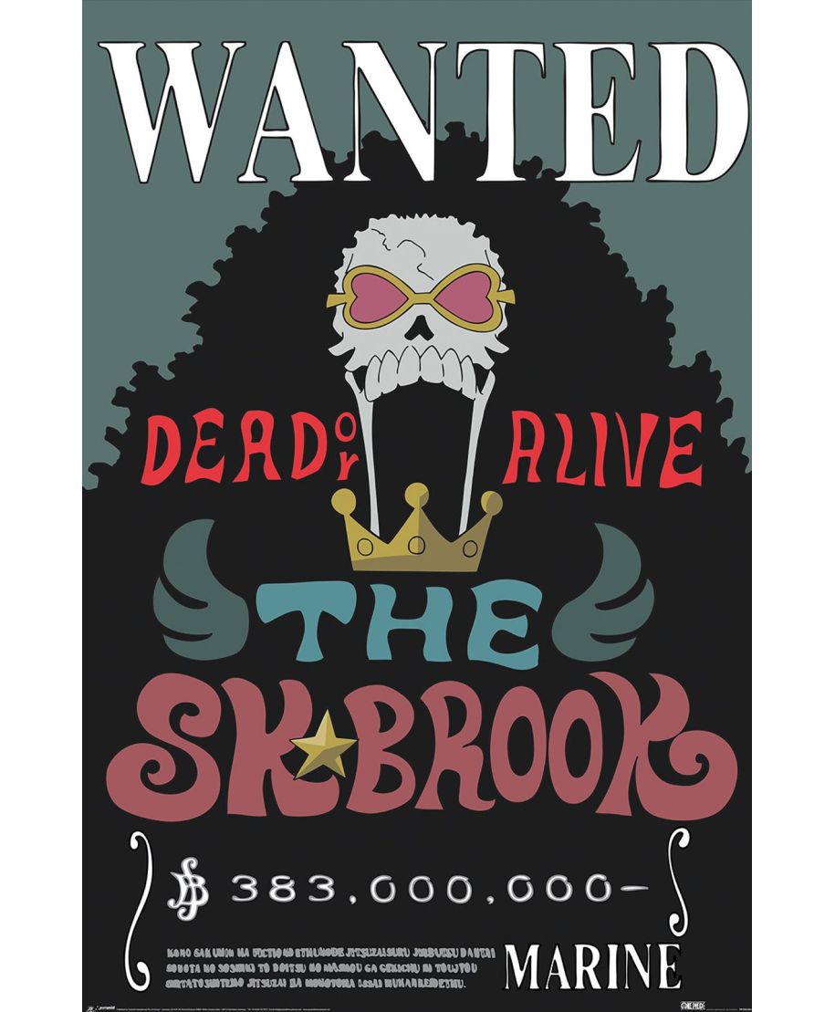 One Piece Wanted Brook - plakat