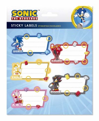 Sonic - naklejki na zeszyt