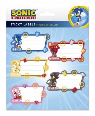 Sonic - naklejki na zeszyt