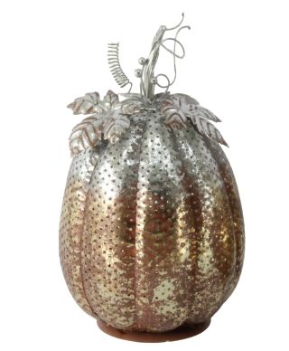 HAZEL Figura dynia metalowa LED 22x22x37cm 2x3AAA
