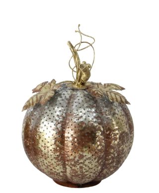 HAZEL Figura dynia metalowa 23x23x30cm LED 2x3AAA
