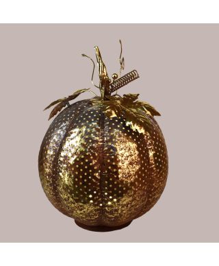 HAZEL Figura dynia metalowa 23x23x30cm LED 2x3AAA