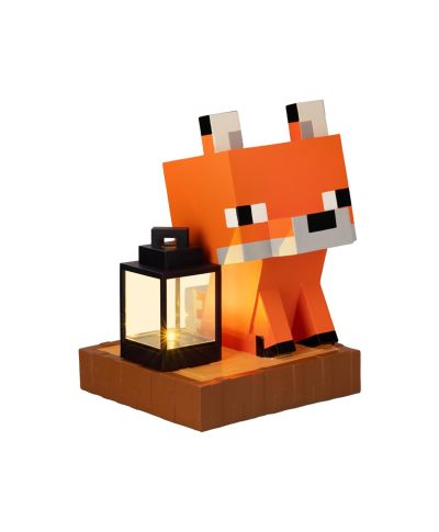Minecraft Fox Gnome - lampa solarna, ogrodowa