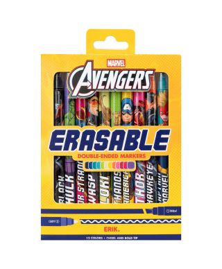 Marvel Avengers - zestaw 12 markerów zmazywalnych