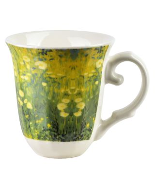 LAVIA Kubek 320ml 9,5x13x10,5cm zielona impresja