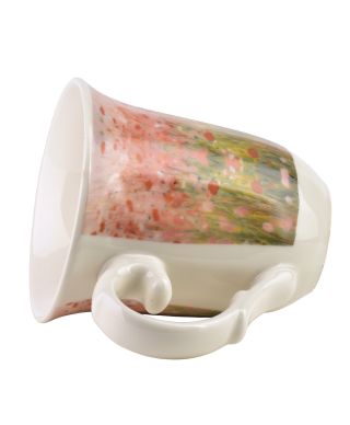 LAVIA Kubek 320ml 9,5x13x10,5cm różowa impresja