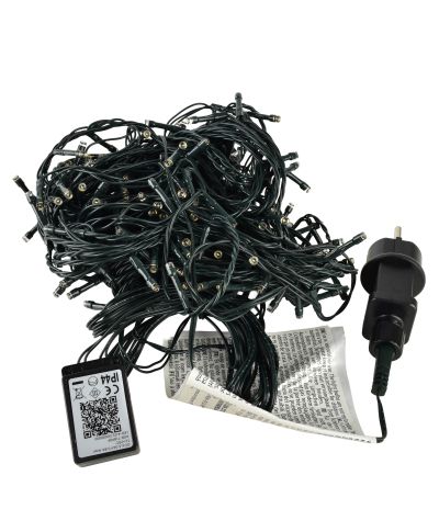 ŁAŃCUCH LED 240L CIEPŁY BIAŁY 24m+8 funkcji wewnątrz zewnątrz sterowane aplikacją