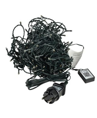 ŁAŃCUCH LED 480L CIEPŁY BIAŁY 48m+8 funkcji wewnątrz zewnątrz sterowane aplikacją