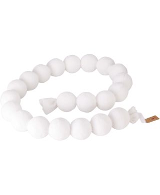 GIRLANDA Z BOMBEK 180 CM BIAŁA
