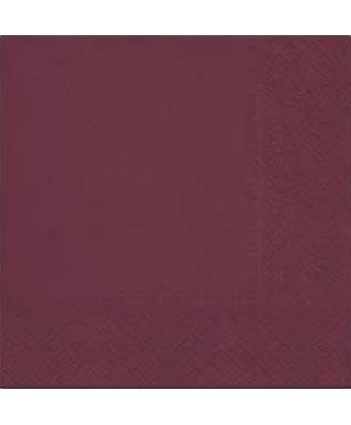 Serwetki UNICOLOR bordowa 33x33 20szt