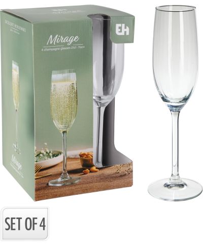 ZESTAW 4 KIELISZKÓW DO SZAMPANA 210 ML