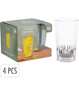 ZESTAW 4 SZKLANEK DO NAPOJÓW 410 ML